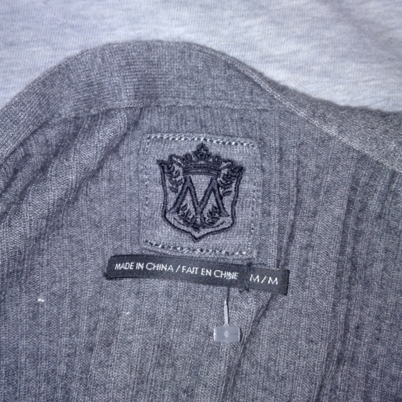 Club Monaco Womens SZ M Gray Cashmere V-Neck Military Button Up Cardigan - Picture 4 of 6